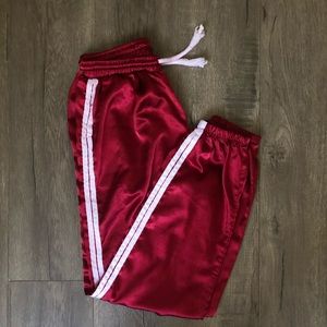 Red Satin Pants